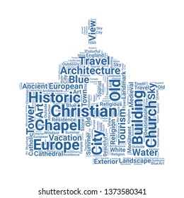 chapel word cloud. tag cloud about chapel