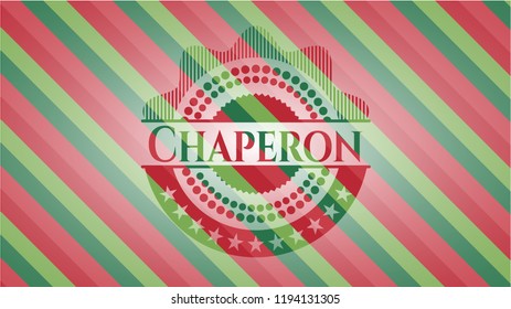 Chaperon christmas colors style badge.