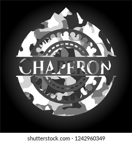 Chaperon grey camouflage emblem