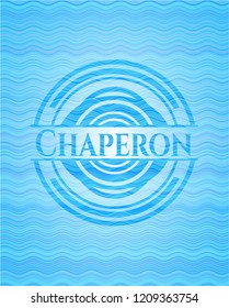 Chaperon sky blue water emblem.