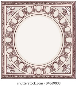 Chapiter- hand draw sketch doric architectural order based "The Five Orders of Architecture" is a book on architecture by Giacomo Barozzi da Vignola from 1593. Vector illustration.