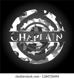Chaplain on grey camo pattern