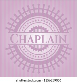 Chaplain pink emblem. Retro