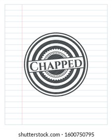 Chapped pencil draw. Vector Illustration. Detailed.