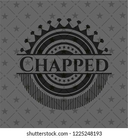 Chapped retro style black emblem