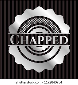 Chapped silver shiny emblem