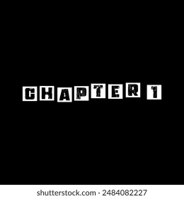 Chapter 1 design template, can be used for books design or tabs. Vector template Design.