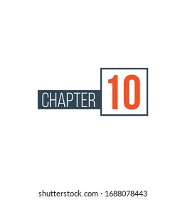 Plantilla de diseño del Capítulo 10, puede ser utilizada para el diseño de libros o fichas. Ilustración vectorial de material aislada en fondo blanco.
