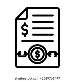 Chapter 7 Filing Line Vector Illustration On White Background.