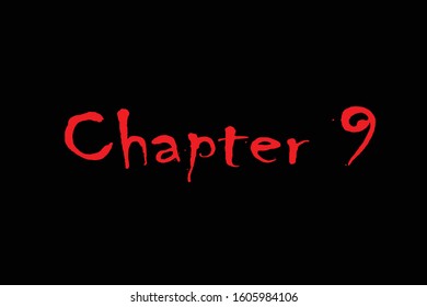Chapter 9 written in red color on black background
