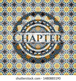 Chapter arabesque style badge. arabic decoration.