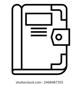 chapter book icon on transparent background, notary icon