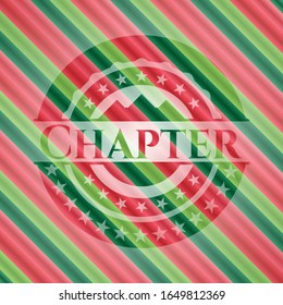 Chapter christmas badge background. Vector Illustration. Detailed.