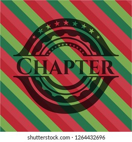 Chapter christmas colors style badge.