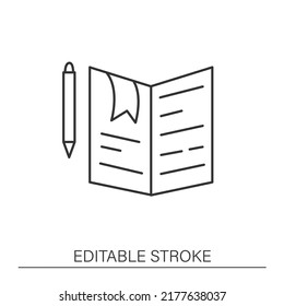 Chapter Color Icon. Main Division Of Book And Pencil. Chapter With Number Or Title.Publishing Concept. Isolated Vector Illustration