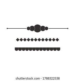 Chapter dividers and decorations set. Frame elements with elegant swirls, text separetors. Decoration for paper documents and certificates, line and waves vector isolated.