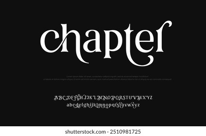 Chapter Elegant unique serif display font with alternate
