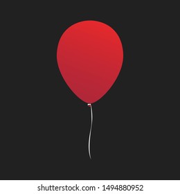 It chapter one Red balloon vector symbol isolated on transparent background