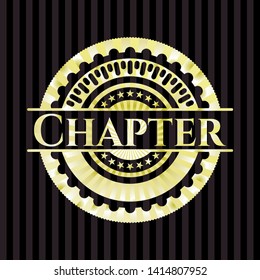 Chapter shiny badge. Vector Illustration. Detailed.