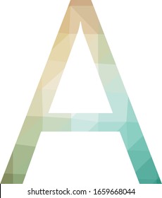 A char Abstract Trianglify gradient Generative Art character illustration