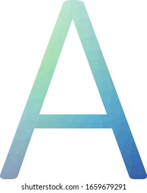 A char Abstract Trianglify gradient Generative Art character illustration