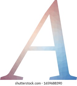 A char Abstract Trianglify gradient Generative Art character illustration