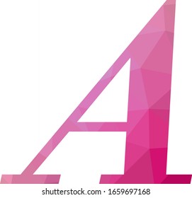 A char Abstract Trianglify gradient Generative Art character illustration