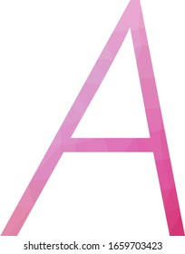 A char Abstract Trianglify gradient Generative Art character illustration