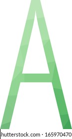 A char Abstract Trianglify gradient Generative Art character illustration