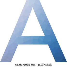 A char Abstract Trianglify gradient Generative Art character illustration