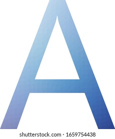 A char Abstract Trianglify gradient Generative Art character illustration