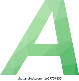 A char Abstract Trianglify gradient Generative Art character illustration