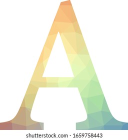 A char Abstract Trianglify gradient Generative Art character illustration