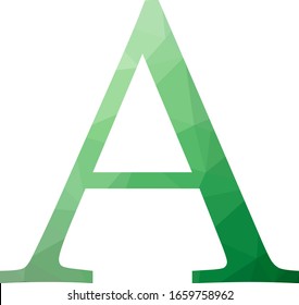 A char Abstract Trianglify gradient Generative Art character illustration