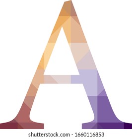 A char Abstract Trianglify gradient Generative Art character illustration