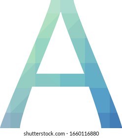 A char Abstract Trianglify gradient Generative Art character illustration