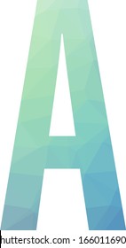 A char Abstract Trianglify gradient Generative Art character illustration