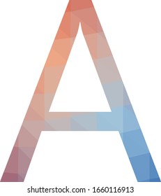 A char Abstract Trianglify gradient Generative Art character illustration