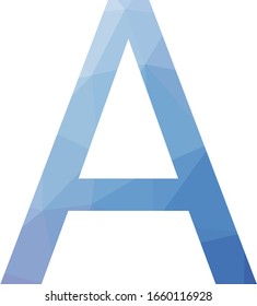 A char Abstract Trianglify gradient Generative Art character illustration