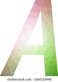 A char Abstract Trianglify gradient Generative Art character illustration