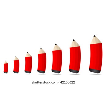 char made of pencils vector illustration