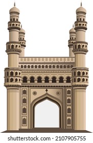 Char minar India Illustration Vector