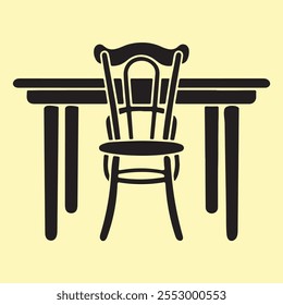 char and table vector illustration