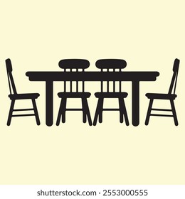 char and table vector illustration