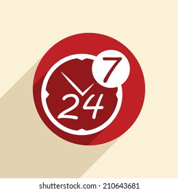 character 24 7 sign.