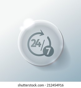 character 24 7 sign.