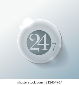 character 24 7 sign.