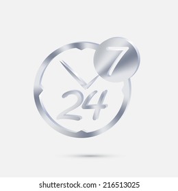 character 24 7 sign.