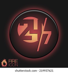 character 24 7 sign.