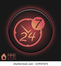 character 24 7 sign.